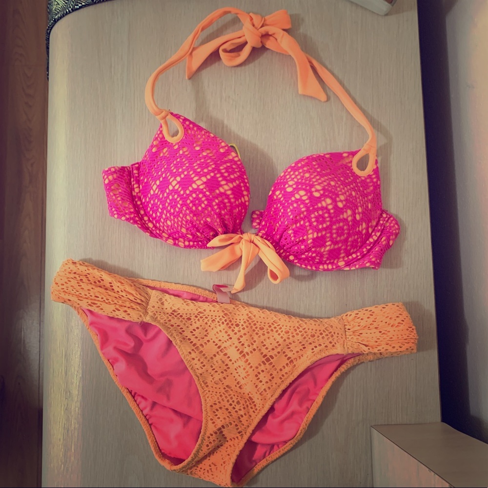 Victoria’s Secret crotchet Bikini Orange